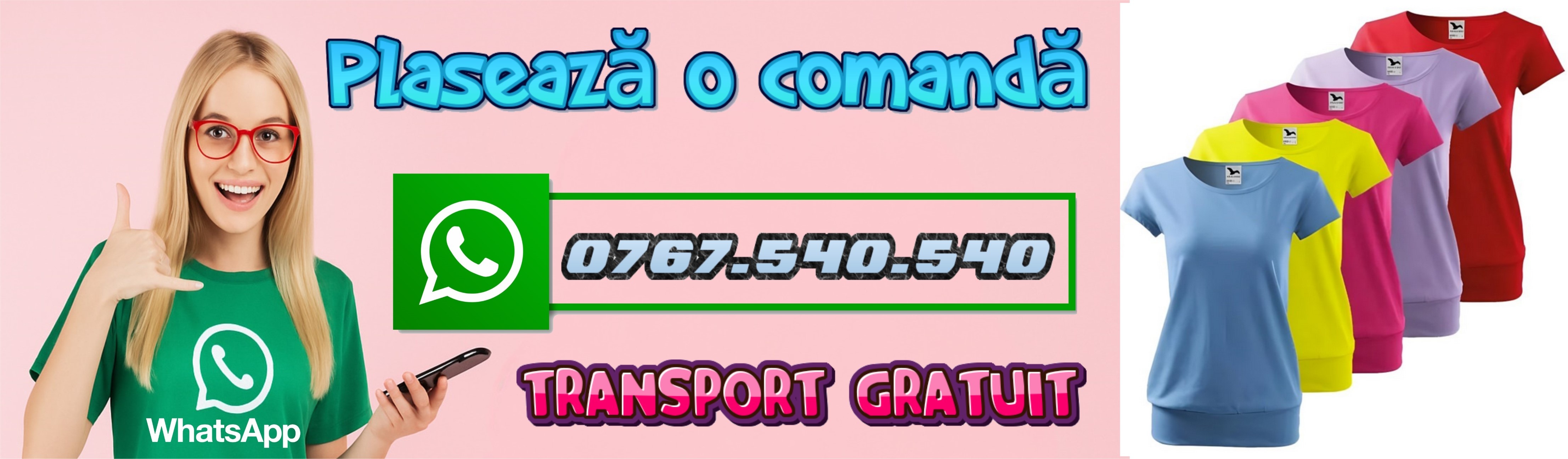 Comandă acum pe WhatsApp set 5 tricouri damă din bumbac 100% cu bandă aplicată jos